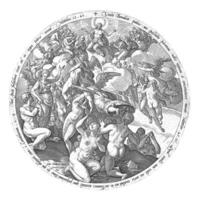 The Blessed Are Received into Heaven, Hendrick Goltzius, after Jan van der Straet, 1596 - 1652 photo