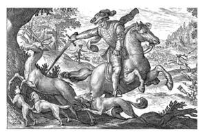 Deer Hunt, Egbert Jansz, After Antonio Tempesta, 1598 photo