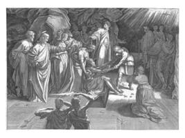 Raising of Lazarus, Isaac Duchemin, after Adriaan de Weerdt, 1550 - 1599 photo
