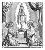 Two angels with the monstrance with the H. Sacrament photo