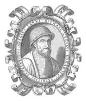 Portrait of Michelangelo Buonarroti, Jacob Bos, 1530 - 1580 photo