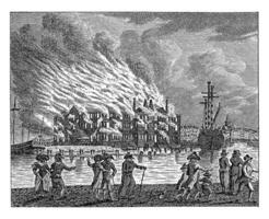 Fire in 's Lands Zeemagazijn, 1791, Jan Lucas van der Beek, 1791 photo