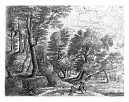 Landscape with a Seated Boy and Shepherd photo