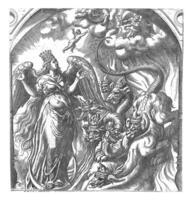 Apparition of the apocalyptic woman and the seven-headed dragon photo