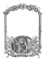 Printer's mark of Johan Arnold Langerak in decorative frame photo