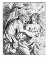 Satyr and shepherdess photo