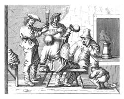 agricultores en un interior, pieter nolpe, después pieter jansz. cuasi, 1623-1703 foto
