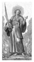 Saint Agnes with Lamb Standing Between Burning Branches, Pieter de Bailliu I, 1623 - 1660 photo