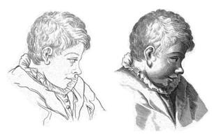 Study of the side of the head of a boy with a collar photo