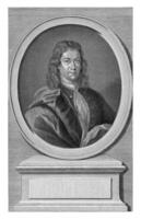 retrato de pedro kolb, jacob freno de disco, 1708 - 1780 foto