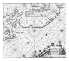 pasaporte mapa de parte de el costa de Noruega, ene luyken foto