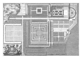 Plan of the park Zorgvliet, Johannes Jacobsz van den Aveele, 1721 - 1774 photo