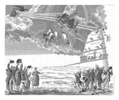 dibujos animados de el patriotas a el primero aniversario de su fracaso, 1788 foto