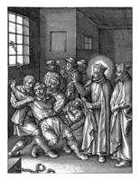 Ignatius of Loyola performs a devil's incantation, Hieronymus Wierix photo