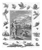 milagroso pesca, antonio wierix yo, después maerten Delaware vos, 1582 - 1586 foto