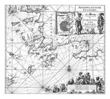 mapa de el del sudeste parte de el Egeo, ene luyken foto