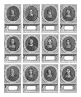 Right half with twelve portraits of a total of twenty-four ministers of Amsterdam photo