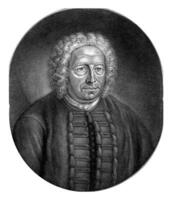Portrait of the Pastor Johannes Rademaker, Johannes van Vilsteren, 1745 photo
