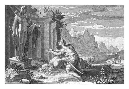 Cadmus asks the oracle of Delphi photo