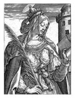 H. Bárbara, jerónimo wierix, 1563 - antes de 1619 foto