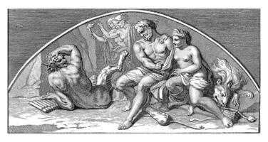 Bas-relief with Hercules and Omphale photo