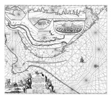 pasaporte mapa de parte de el costa de el kola en Rusia, ene luyken foto