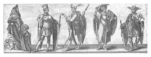 Countess Geertruida VII and Counts Robrecht VIII, Godfried IX, Dirk X and Floris XI photo