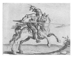 Spearman, attacking to the right photo
