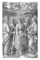 Saints Paul, John, Cecilia, Peter and Mary Magdalene photo