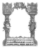 New Year's greeting with calligraphed text within a border with the burial of William IV photo