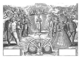 Temperance with Sins Personified, Jan Snellinck I attributed to, after Maerten de Vos, c. 1626 - 1676 photo