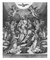 Madonna and Child Surrounded by Angels photo