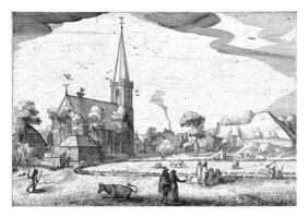 View of Diemen, Claes Jansz. Visscher II, 1612 - 1652 photo