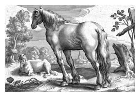 Landscape with Two Horses photo