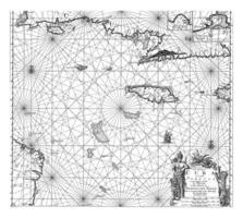 pasaporte mapa de el sur costa de Cuba y Jamaica, ene luyken foto