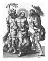 Flagellation of Christ, Cornelis Galle II, 1638 - 1678 photo