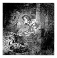 Blacksmith with Bellows, Charles Emile Jacque attributed to, 1848 photo