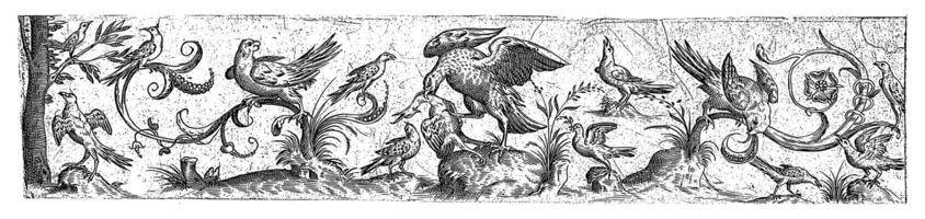 Frieze with Fourteen Birds photo