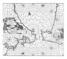 Sea chart of the Strait of Gibraltar, Jan Luyken photo