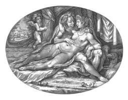 Venus and Adonis, Jacob Matham, 1599 - 1600 photo