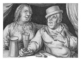 Drinking man and woman photo