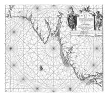 pasaporte mapa de parte de el costa de Surinam y Guayana, ene luyken foto