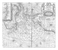 Passport map of part of the east coast of England with the mouth of the Thames, Jan Luyken photo