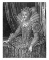 Portrait of Elisabeth Stuart, wife of Frederick V, Queen of Bohemia photo
