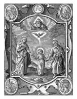 Earthly and Heavenly Trinity, Hieronymus Wierix, 1563 photo