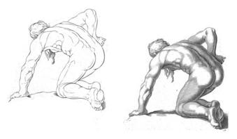 Study of a Leaning Man photo