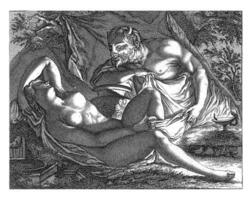 Sleeping Nymph Peeped by a Satyr photo