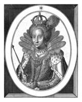 Portrait of Elizabeth I Tudor, anonymous, 1612 - 1652 photo