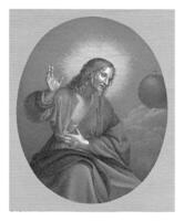 Christ with stigmata and world globe photo