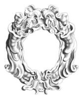 Cartouche with lobe ornament photo